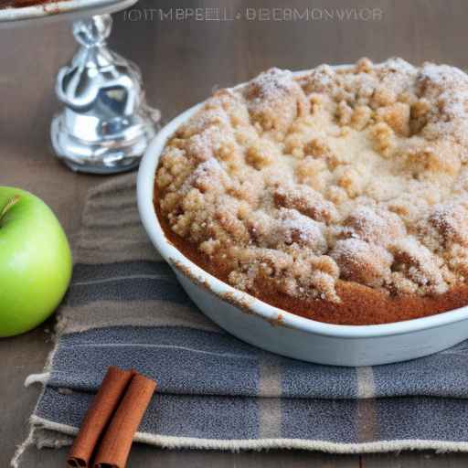 Кофейный пирог с яблоками и корицей с начинкой из штрейзеля