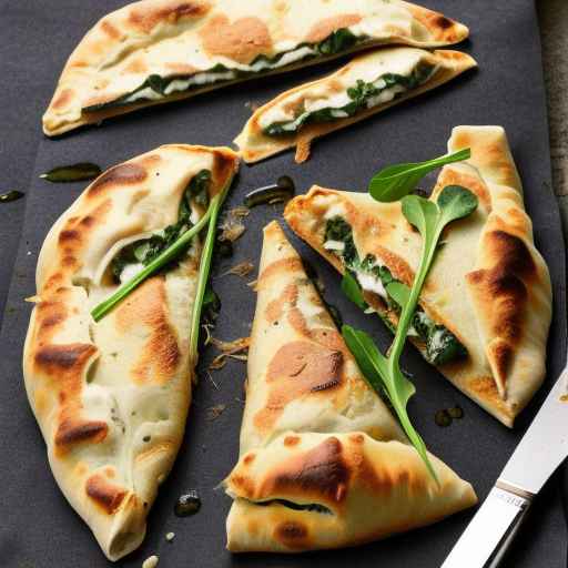 Рецепт кальцоне с рукколой и моцареллой