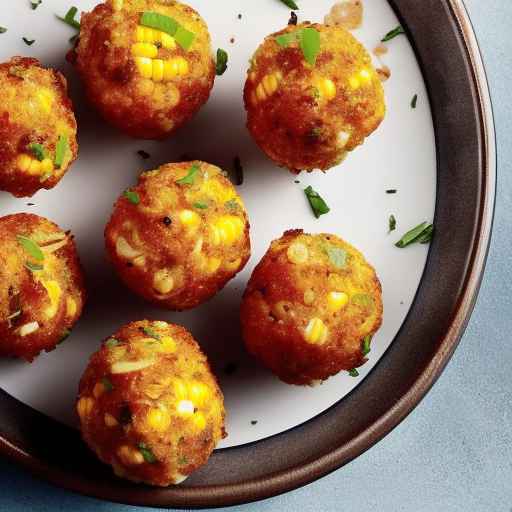 Кукурузные шарики с беконом и сыром