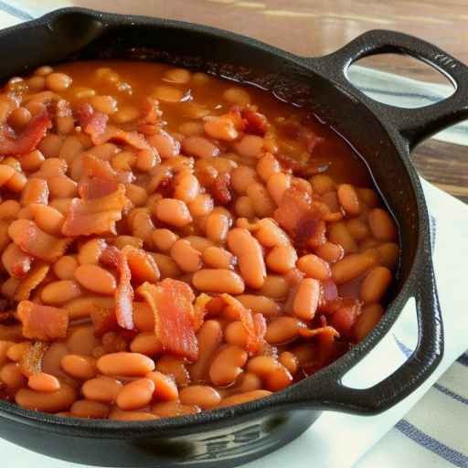 Рецепт запеченных бобов с беконом