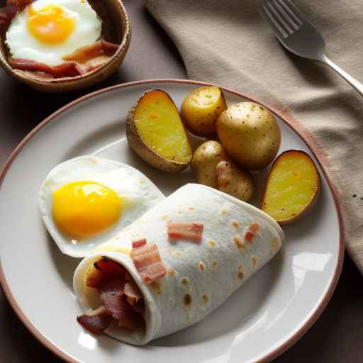 Буррито с беконом, яйцом и картофелем
