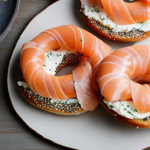 Рогалик с локсом и сливочным сыром
