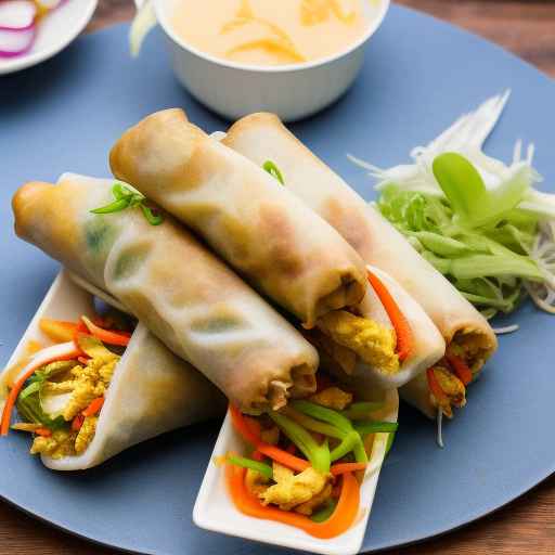 Яичные роллы Bahn Mi с яичницей и маринованными овощами