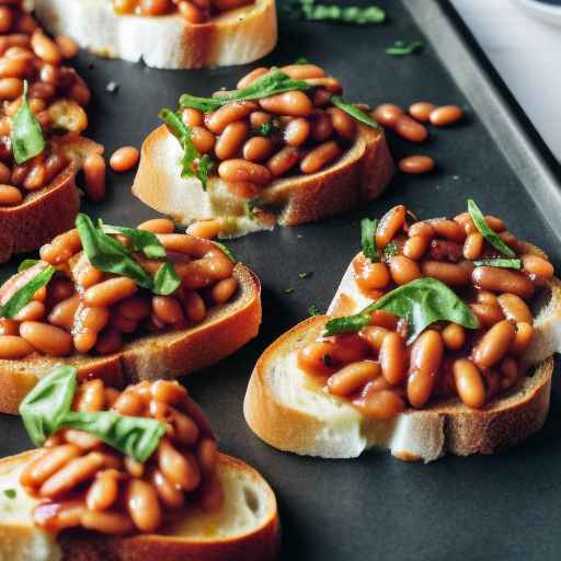 Брускетта с печеными бобами