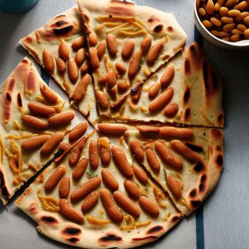 Лепешка с печеной фасолью