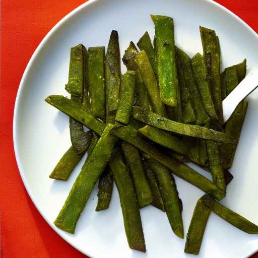 Запеченный зеленый картофель фри