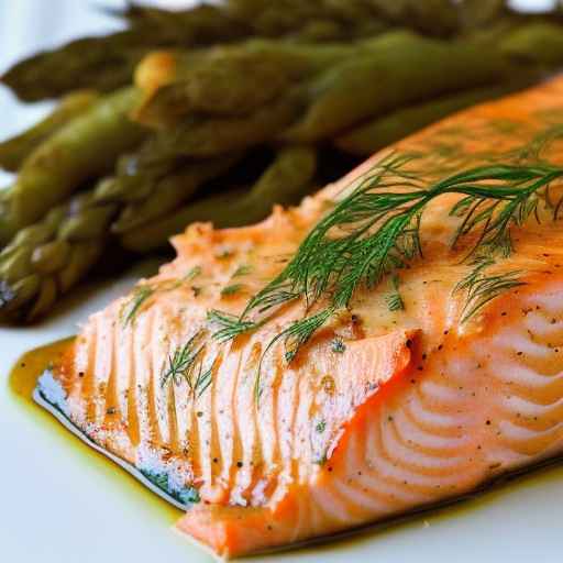 Запеченный лосось с лимоном и укропом