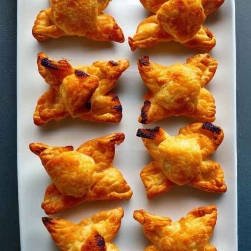 Курица барбекю и сырные слойки