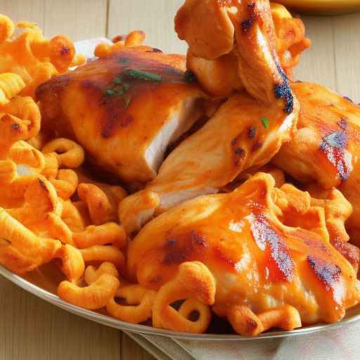 Курица барбекю и струганые сырные слойки