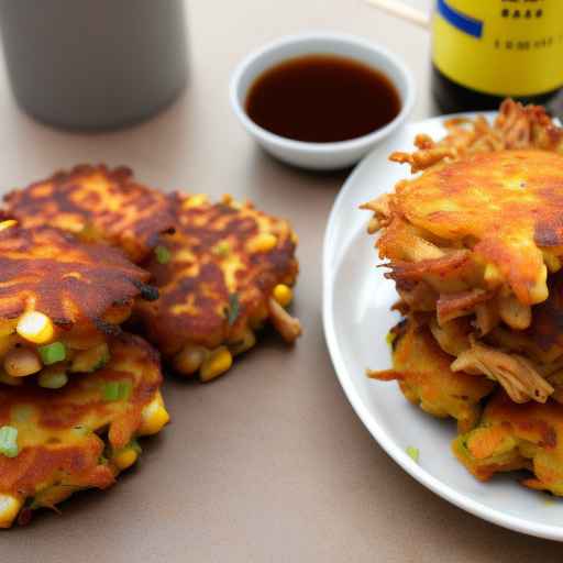 Кукурузные оладьи из свинины BBQ Pulled Pork