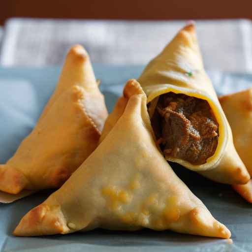 Рецепт самосы с говядиной и сыром