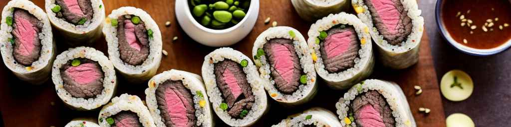 Роллы с говядиной и киноа