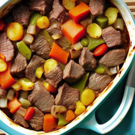 Запеканка из говядины с овощами