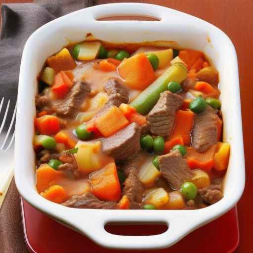 Рецепт запеканки из говядины с овощами