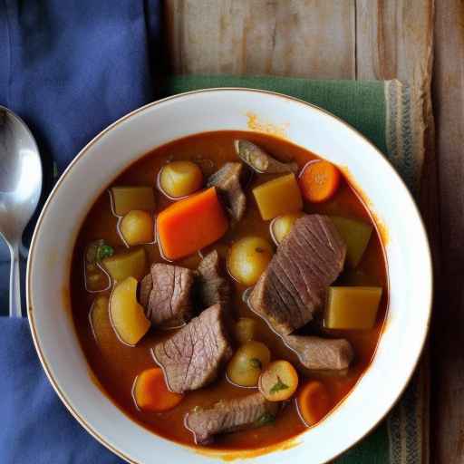 Тушеная говядина с овощами