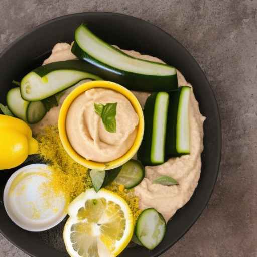 Рецепт болгарского перца и цуккини с хумусом и лимонной цедрой