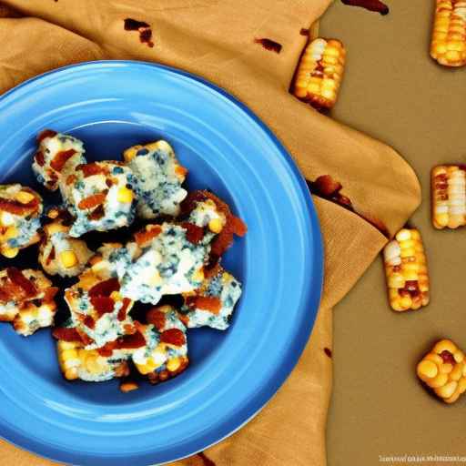 Кукурузные укусы с голубым сыром и беконом