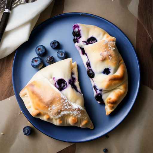Рецепт кальцоне с черникой и сливочным сыром