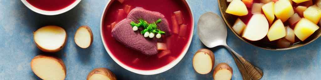 Борщ с уткой и картофелем