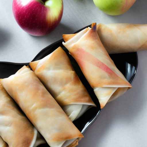 Яичные роллы с бри и яблоками
