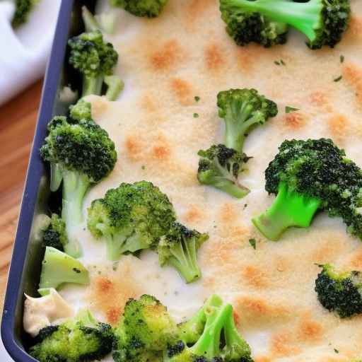 Запеканка из брокколи и курицы альфредо