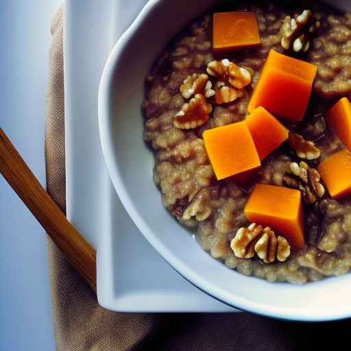 Гречневая каша с тыквой и грецкими орехами