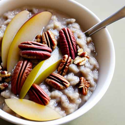 Гречневая каша с пряными грушами и орехами