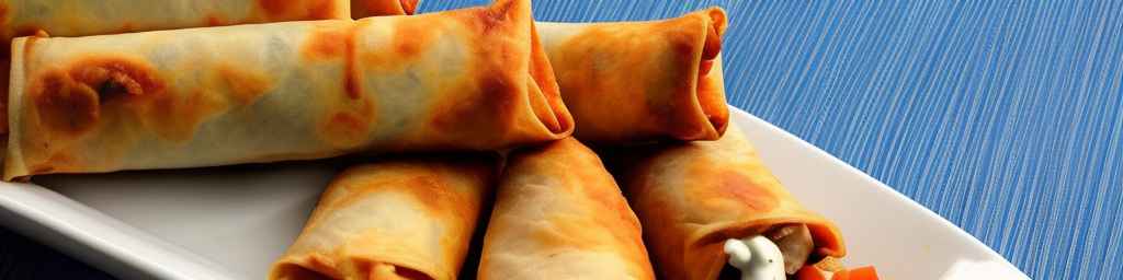 Яичные роллы с курицей Баффало и ранчо