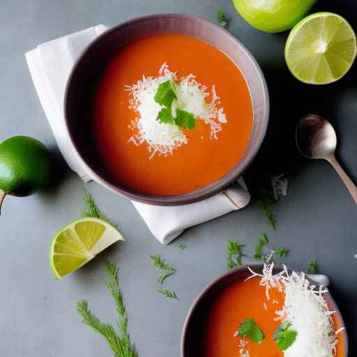 Борщ с кокосом и лаймом