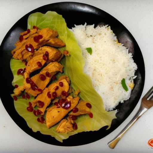 Толма из капустных листьев с пряной курицей и рисом