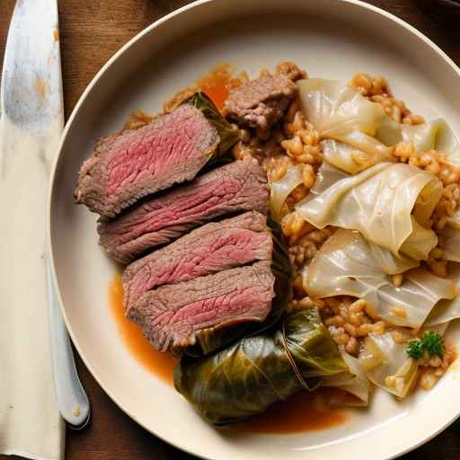 Капустные рулетики с говядиной и перловой крупой