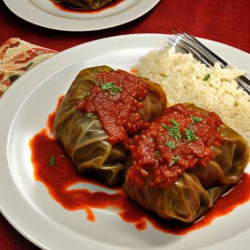 Капустные рулетики с телячьим фаршем и рисом