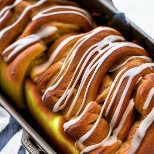 Карамельный хлеб с яблоками и корицей