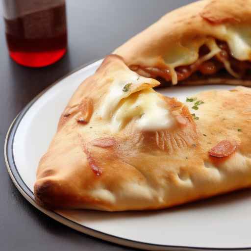 Рецепт кальцоне с карамелизованным луком и моцареллой