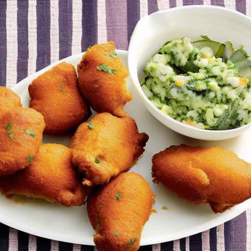 Хаш-паппи с чеддером и поблано