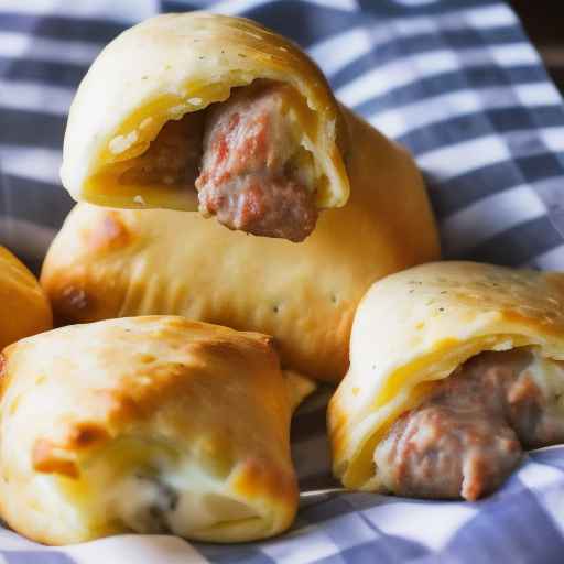 Кармашки с сыром и колбасой