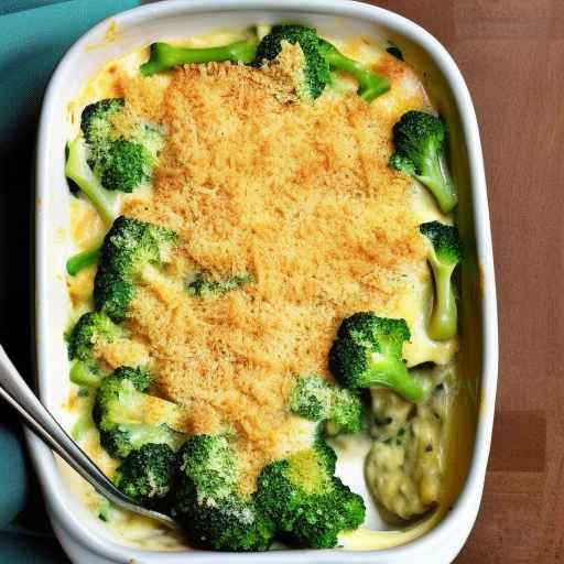 Сырная запеканка с курицей и брокколи