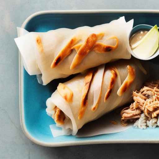 Роллы с курицей и коричневым рисом