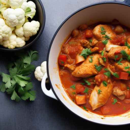 Гуляш из курицы и цветной капусты