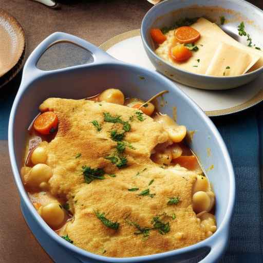 Запеканка из курицы с шариками мацы