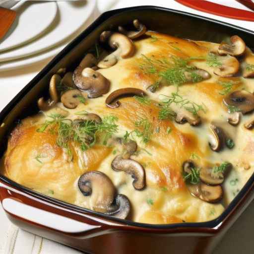 Запеканка из курицы с грибами