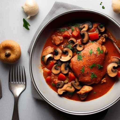 Гуляш из курицы и грибов с паприкой