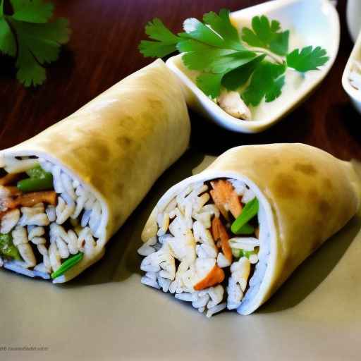 Фаршированные роллы с курицей и рисом