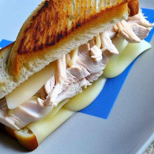 Сэндвич с курицей и струнным сыром