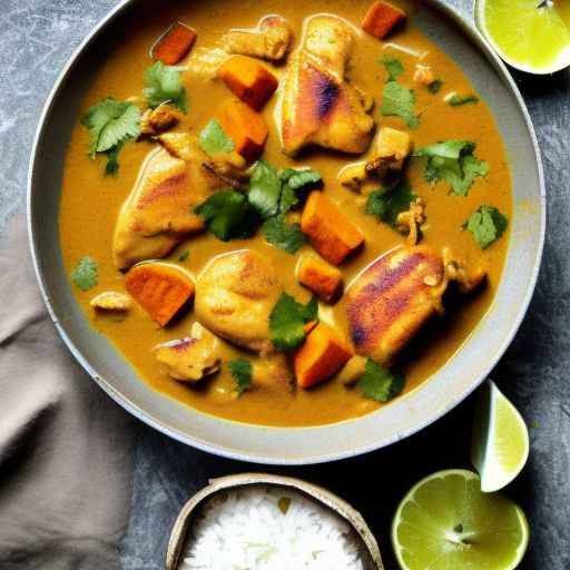 Карри из курицы и сладкого картофеля с кокосовым молоком