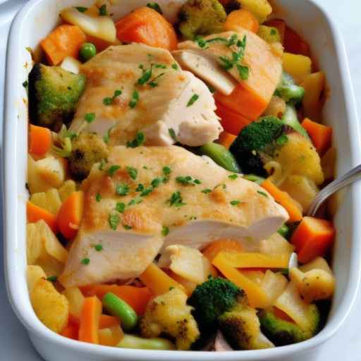 Запеканка из курицы с овощами