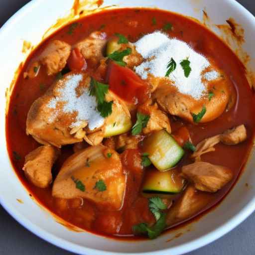Гуляш из курицы и кабачков