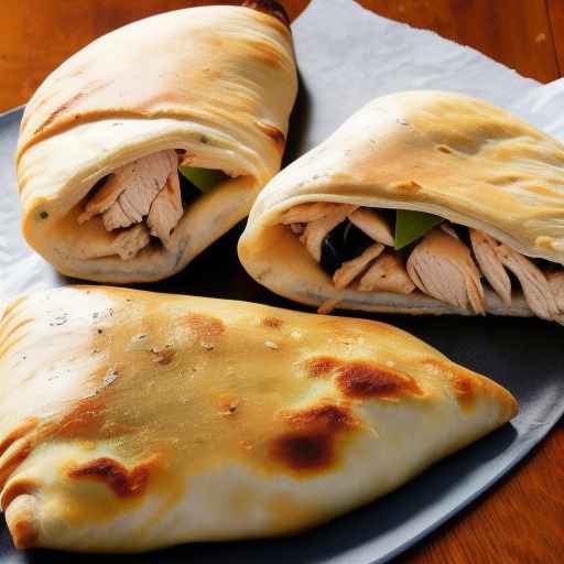 Кальцоне с курицей "Цезарь"