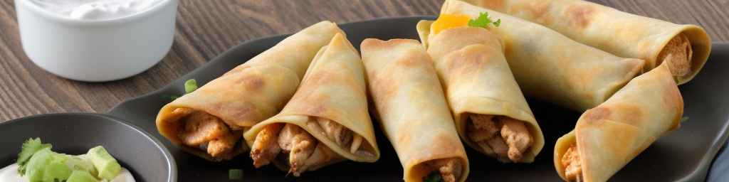 Яичные роллы с куриной энчиладой