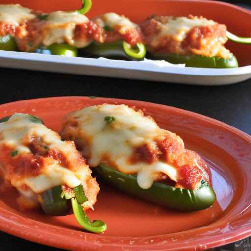 Фаршированные халапеньо с куриным пармезаном